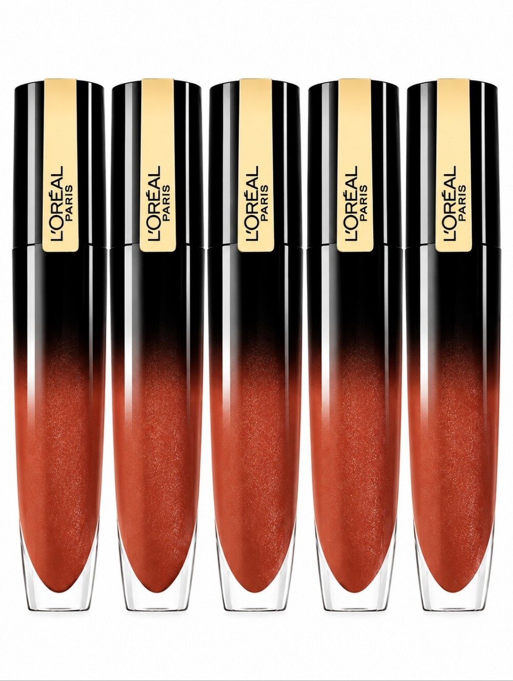 5 x L'Oreal Paris Brilliant Signature Shiny Lipstick, 303 Be Independent